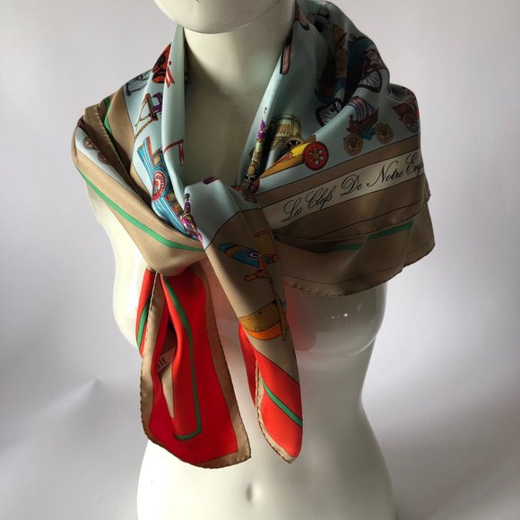 Hermes Authentic Les Clefs De Notre Enfance Scarf - Picture 10 of 11